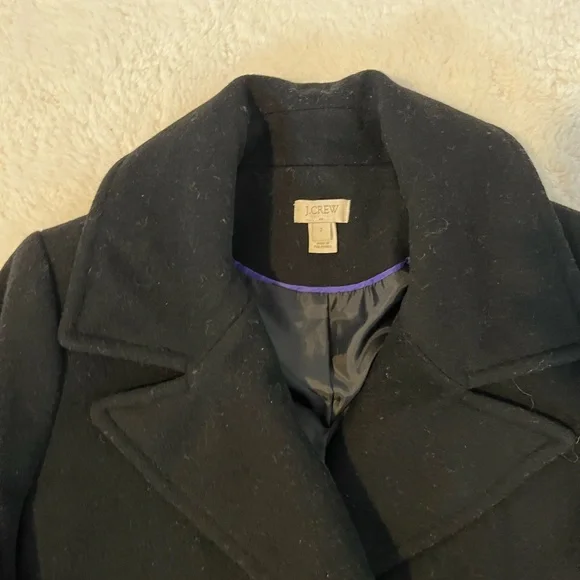 J. Crew Black Wool Peacoat with Gold Buttons - Picture 4 of 5